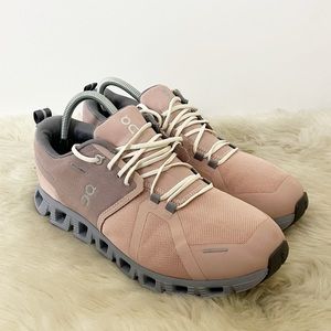 On Cloud 5 Waterproof Rose Fossil Sneakers Size 9.5